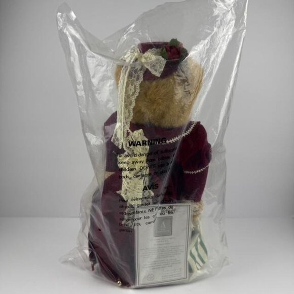 Vintage 1990s Avon Victorian Teddy Bear - New in Bag with Certificate With Stand - Picture 6 of 10